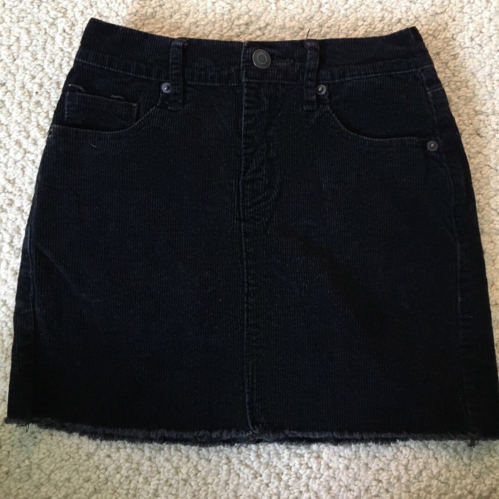 Brandy Melville Black Corduroy Skirt 